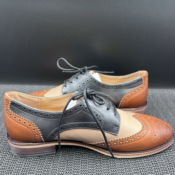 Giovanni Style Two-Toned Brown/Frey Wing-Tip Men\'s Size 8 main image 8